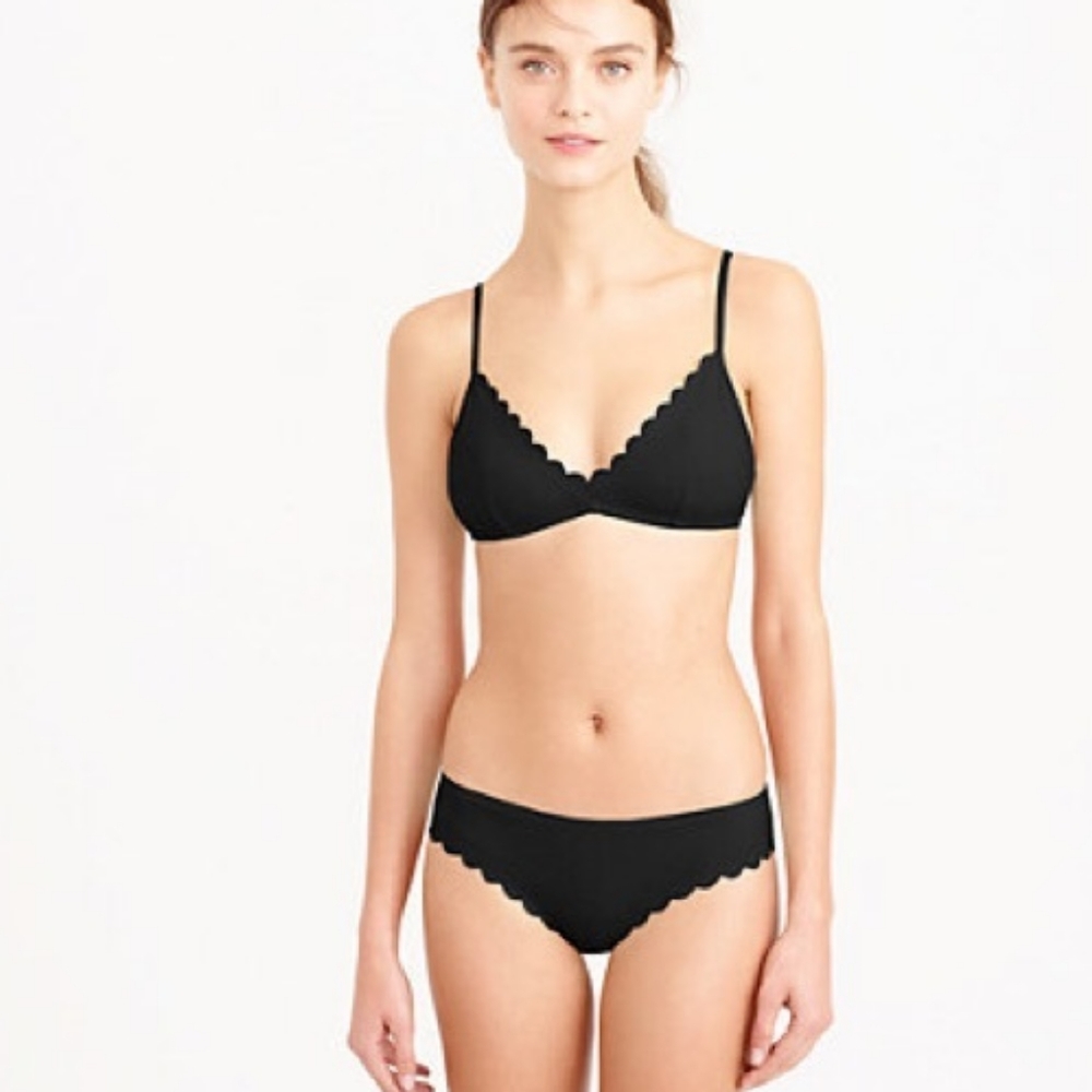 J Crew Scalloped Bikini Top